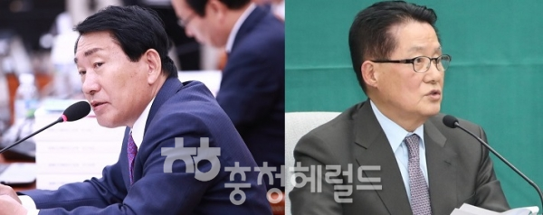 페이스북에서 설전을 벌이는 자유한국당 안상수의원(왼쪽)과 국민의당 박지원의원[사진=연합뉴스]