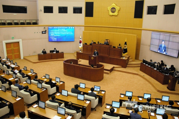 대전시의회 제245회 임시회 장면.