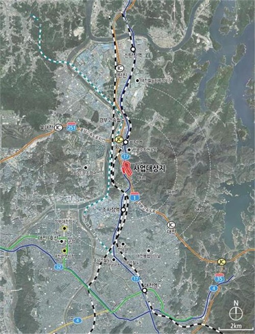 대전 연축 도시개발사업지구 위치도