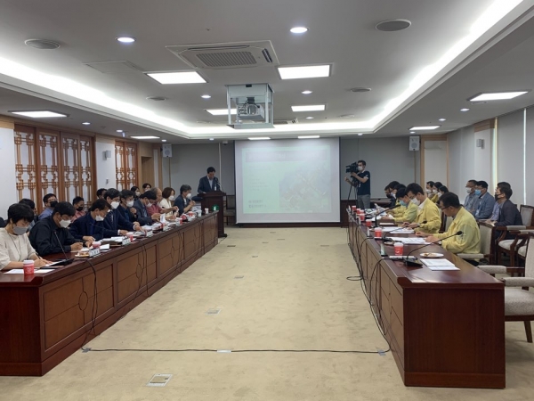 9일 시청 중회의실에서 '대전센트럴파크 조성에 대한 기본계획 용역' 발표가 진행됐다.