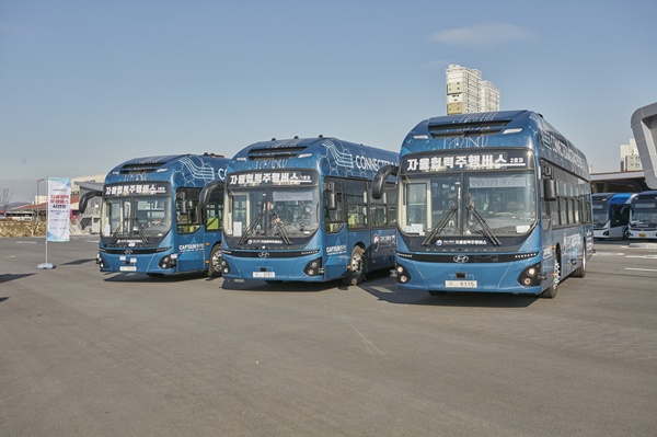 이날 자율 주행을 선보인 대형 전기버스 (사진=세종시 제공)